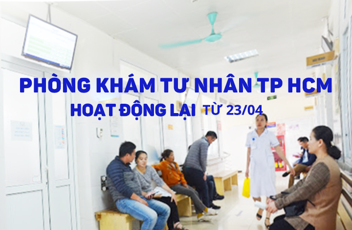 Từ 23-4, phòng khám tư nhân ở TP.HCM hoạt động lại, tuân thủ tiêu chí chống dịch