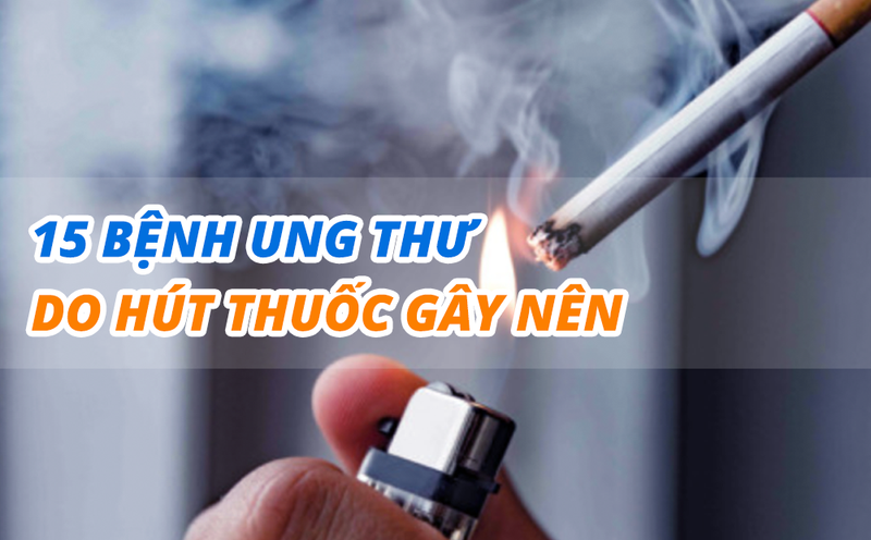 15 bệnh ung thư do hút thuốc gây nên