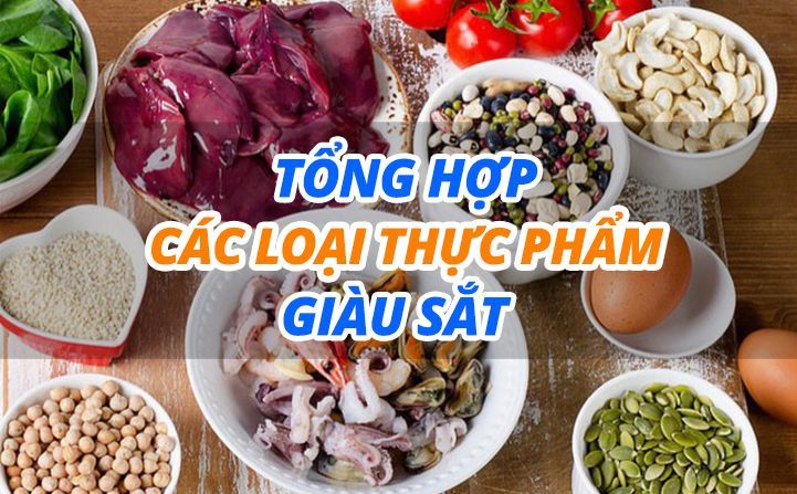 Tổng hợp các loại thực phẩm giàu sắt