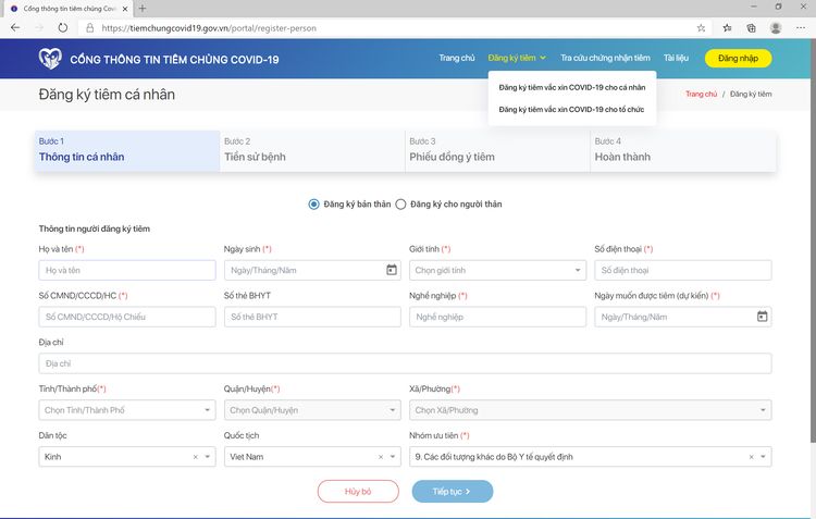 Hai cách đăng ký tiêm vaccine Covid-19 qua mạng