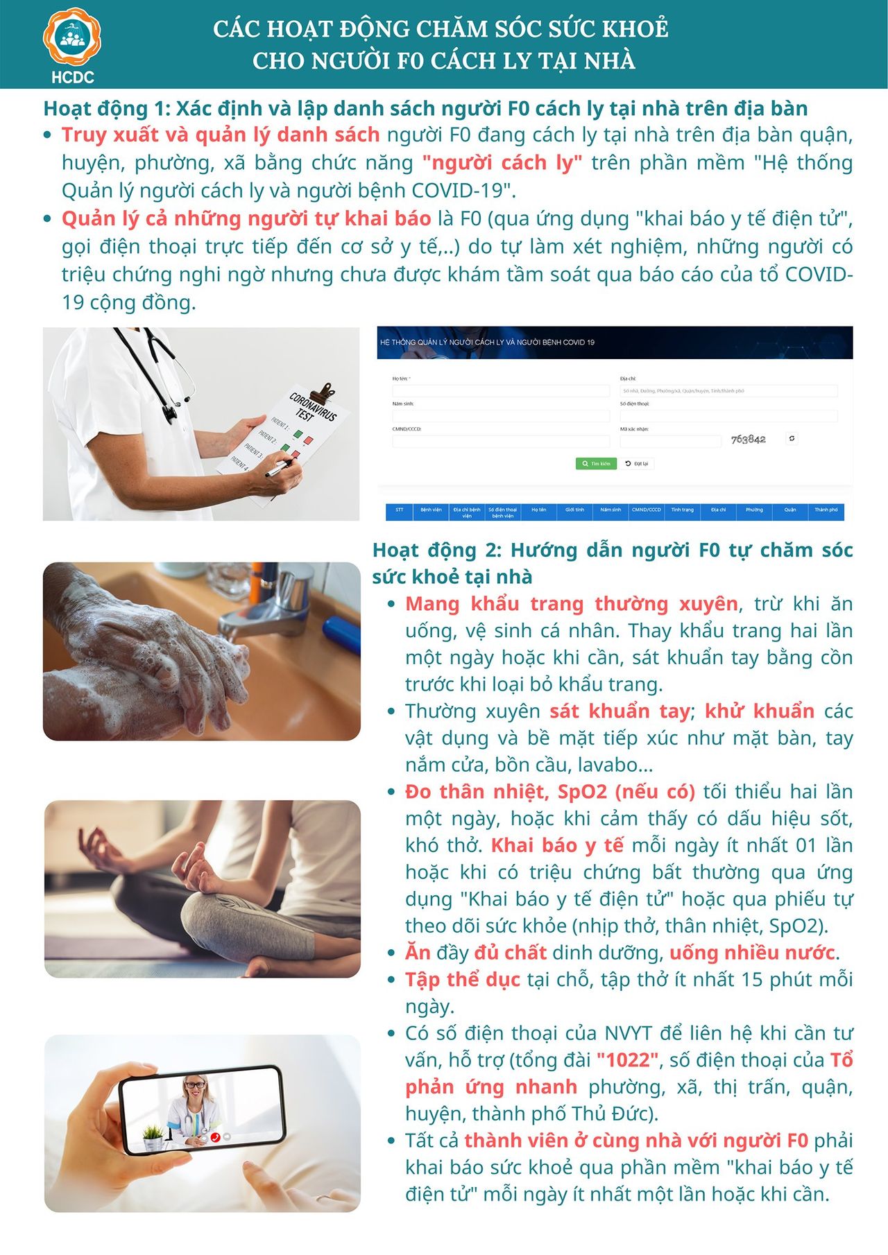 TP.HCM hướng dẫn gói chăm sóc sức khỏe tại nhà cho người mắc COVID-19