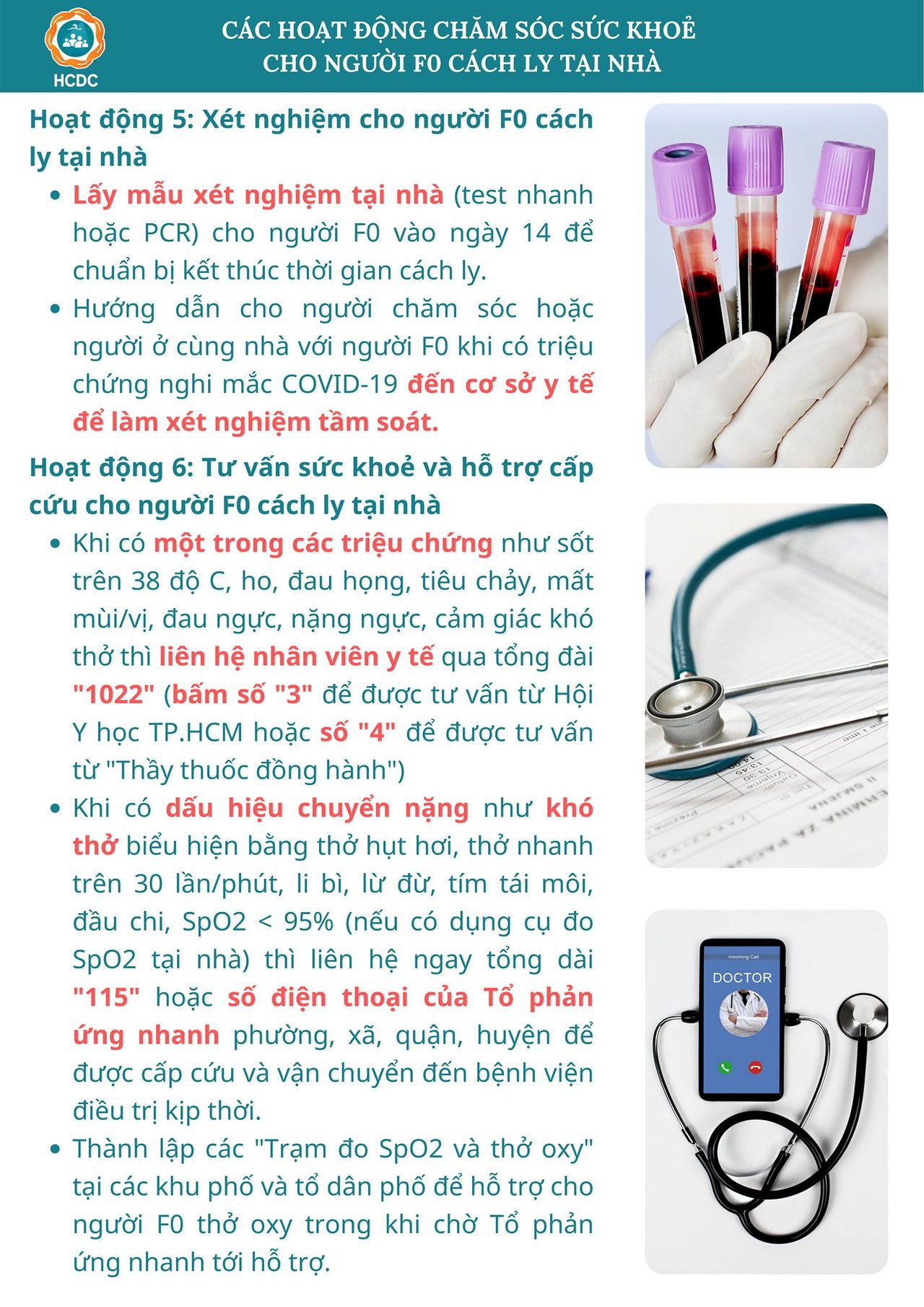 TP.HCM hướng dẫn gói chăm sóc sức khỏe tại nhà cho người mắc COVID-19