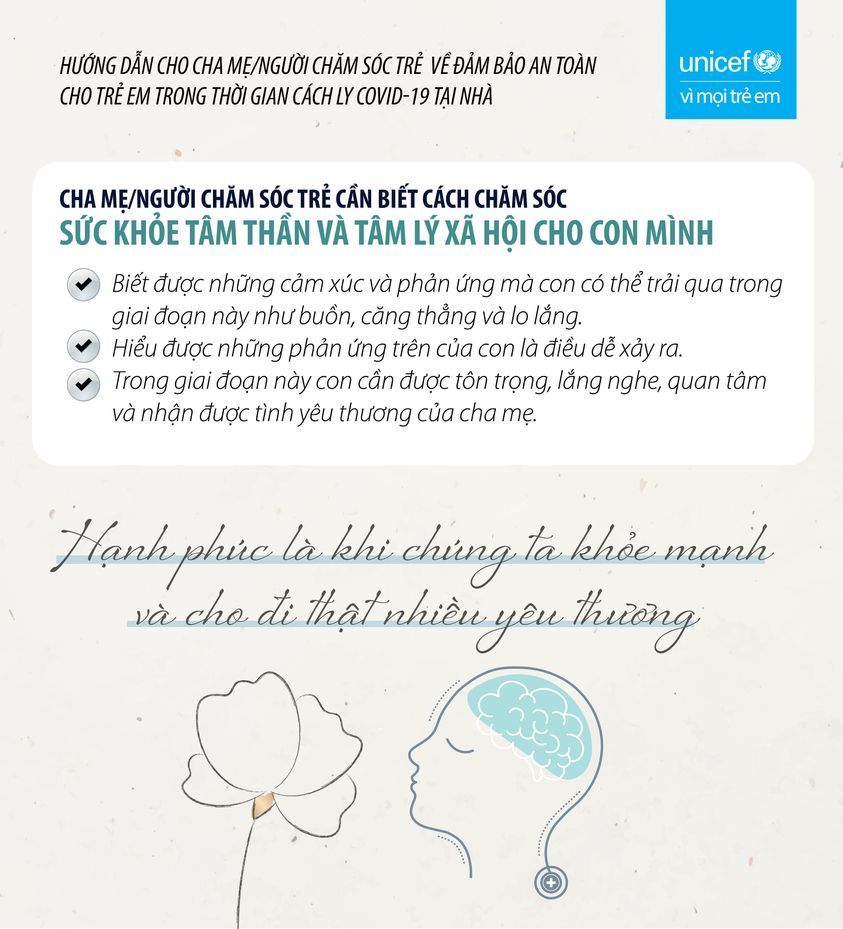 Cách chăm sóc sức khỏe tâm lý xã hội của con bạn trong thời cách ly xã hội tại nhà