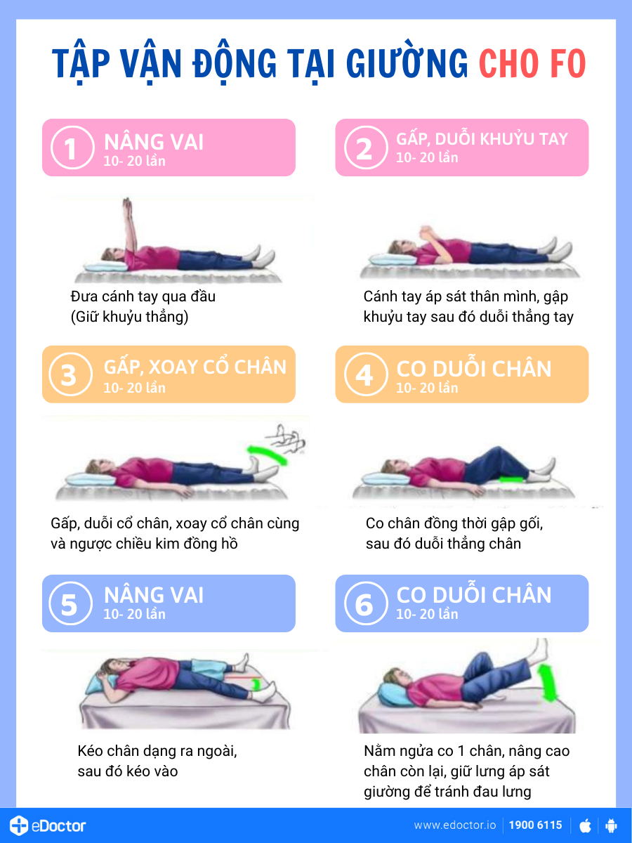 Các bài tập rèn luyện sức khỏe, hỗ trợ điều trị bệnh dành cho những người mắc COVID-19