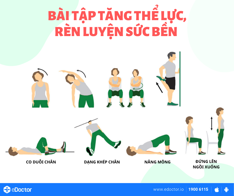 Các bài tập rèn luyện sức khỏe, hỗ trợ điều trị bệnh dành cho những người mắc COVID-19