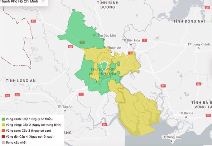 TP HCM không còn quận huyện 'vùng cam'