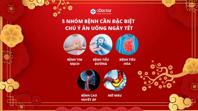 5 nhóm bệnh cần đặc biệt chú ý ăn uống ngày Tết 