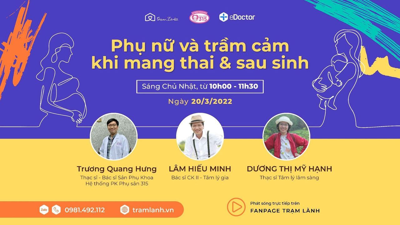 Chương trình hỏi đáp trực tuyến: Phụ nữ và trầm cảm khi mang thai & sau sinh