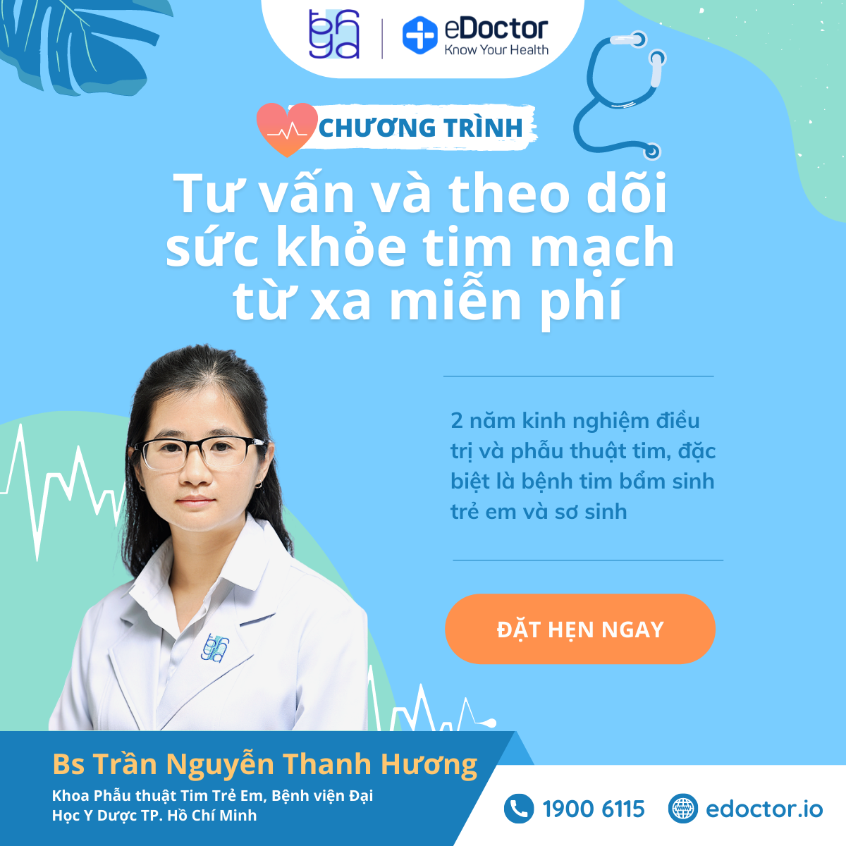 [Hot] Miễn phí tư vấn sức khỏe tim mạch trực tuyến từ đội ngũ bác sĩ Bệnh viện Đại học Y dược TPHCM