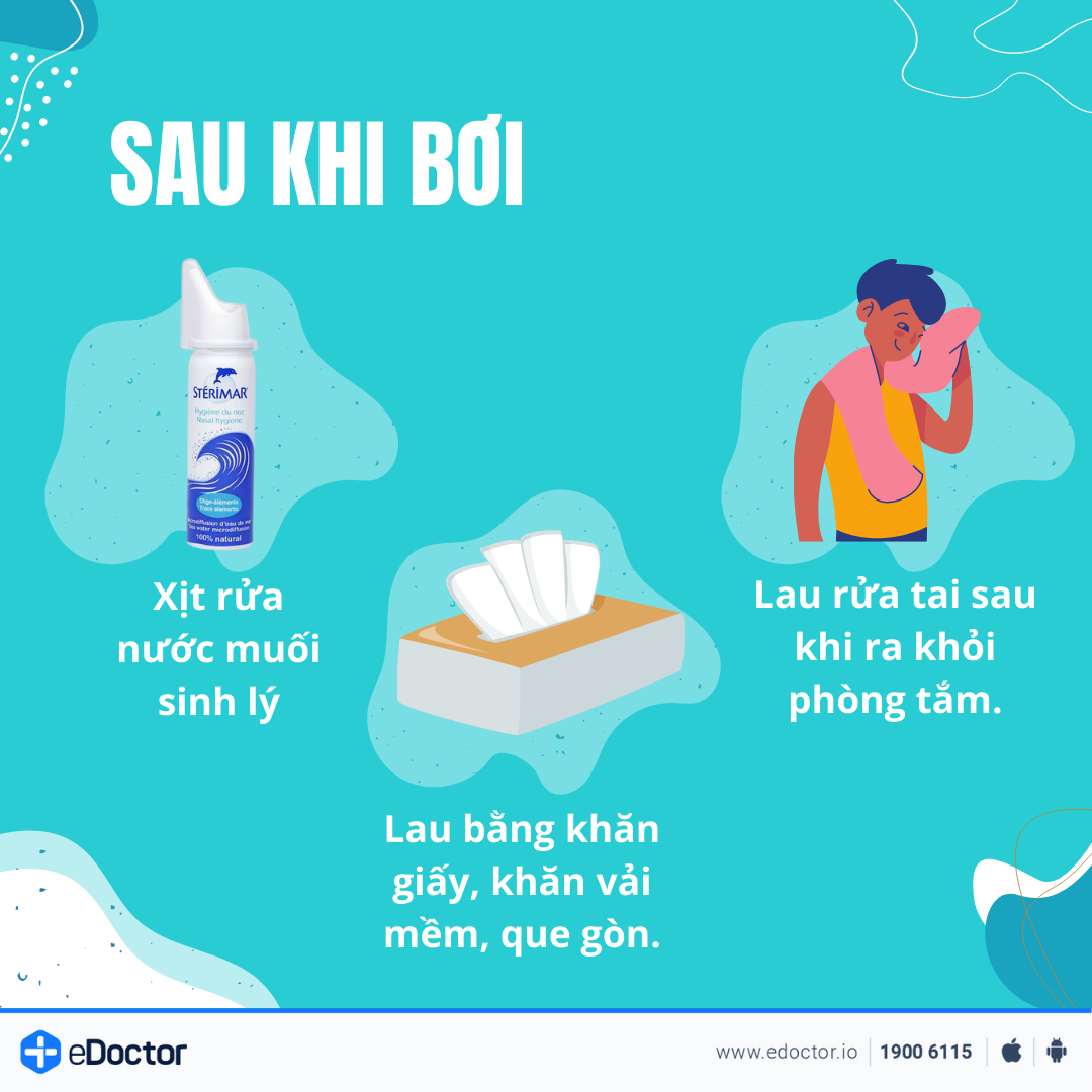 Cách chăm sóc tai khi đi bơi